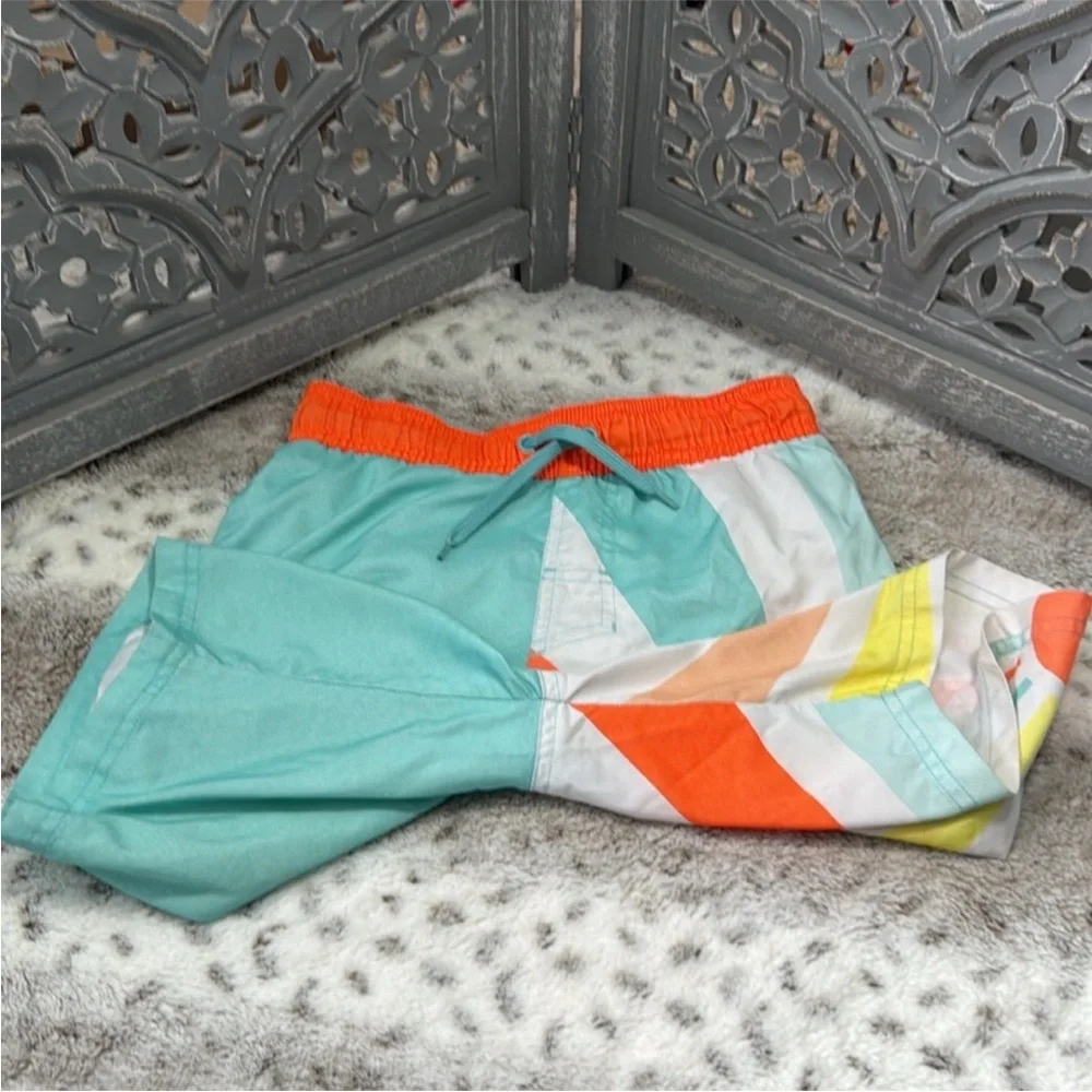 Cat & Jack sunburst swim trunks boys medium pastel sunshine beach pool party